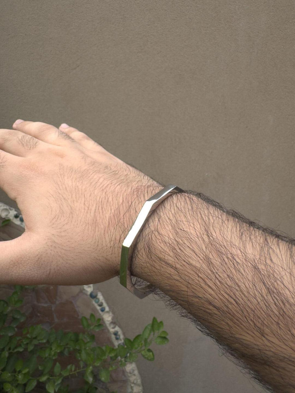 Men's Silver Plated Kara Bracelet