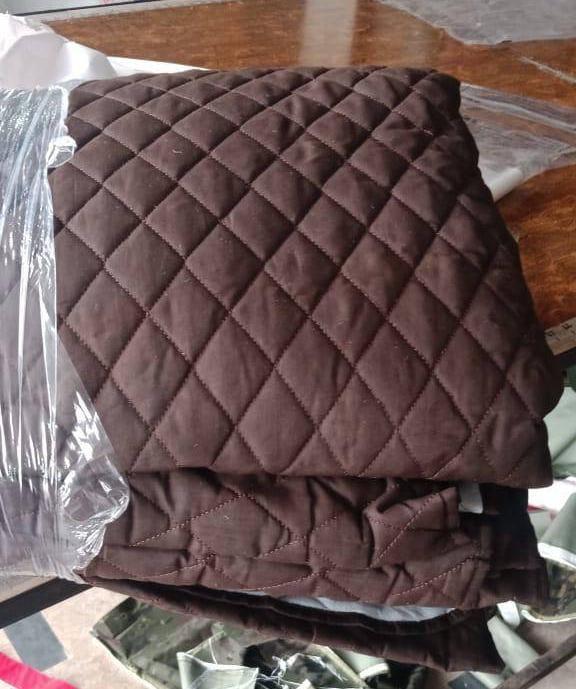 Product Name: Quilted Sofa Cover Brown 7 Seater