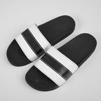 Elegant Balck & White Slides / Slippers For Men