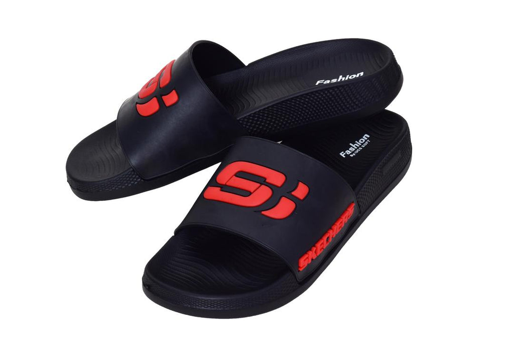 Casual Slides / Slippers - Red & Black - Skechers